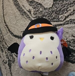 Squishmallow Holly The Owl Plush With Halloween Pail For Candy Toy Pillow